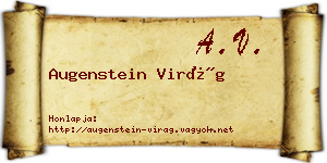 Augenstein Virág névjegykártya